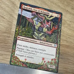 Rograkh, Son of Rohgahh Altered Hand-Painted MTG Card border extension - Image 5
