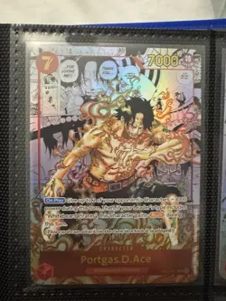 Portgas D Ace OP-02 - Proxy Card - High Quality Texture - English - Image 1