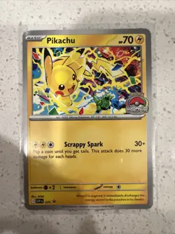 Pokemon Pikachu TCG Promo Card SVP225 2025 World Championships - Image 1