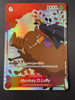 Monkey.D.Luffy P-001 Foil Promo - Gift Collection 2023 - One Piece Card Game-NM - Image 1
