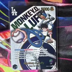 2025 ONE PIECE PROMOS DODGERS X ONE PIECE NIGHT #010 MONKEY D. LUFFY - Image 1