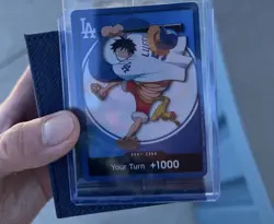 1x ONE PIECE 2026 LA DODGERS MONKEY.D.LUFFY DON CARD PROMO - Image 1