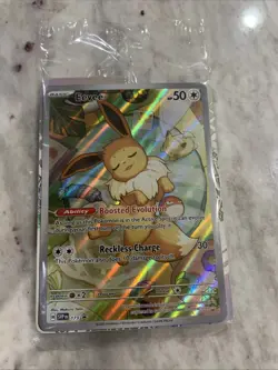 Pokemon TCG Eevee - 173 SVP Prismatic Evolutions ETB Promo Card Pack SEALED - Image 1
