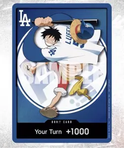 2026 ONE PIECE LOS ANGELES DODGERS MONKEY D LUFFY DON CARD PROMO 7/2/26 PRESALE - Image 1