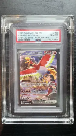 Pokemon TCG Ethan's Ho-Oh EX 230/182 Destined Rivals PSA 10 Gem Mint w/Guards - Image 1