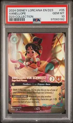 Disney Lorcana D23 Collection Promo Vanellope - Sugar Rush Princess #05 PSA 10 - Image 1