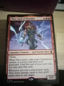 MtG Thor, God of Thunder - Marvel Super Heroes 156 Regular Unplayef - Image 1