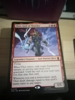 MtG Thor, God of Thunder - Marvel Super Heroes 156 Regular Unplayef - Image 3