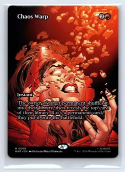 Chaos Warp (Borderless) 69 Marvel Universe Eternal-Legal Magic: The Gathering NM - Image 1
