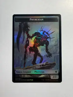 Phyrexian/Zombie Double-Sided Token 8/9 MTG Dominaria United Foil - Image 2