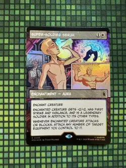 MTG Super-Soldier Serum #0299 Foil Borderless Rare Marvel Super Heroes (MSH) - Image 1
