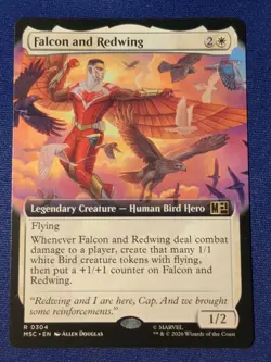 ~ Falcon and Redwing (Extended Art) ~ NM ~ ~ MTG ~ - Image 1