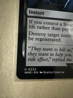 MTG Snuff Out WHO 0222 U NM Regular - Image 3