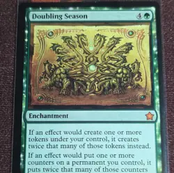 Wizards of the Coast Doubling Season Foundations #216 Green Mythic Enchantment - Image 1