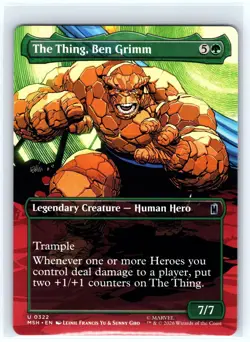 The Thing, Ben Grimm (Borderless) 322 Marvel Super Heroes MTG NM - Image 1