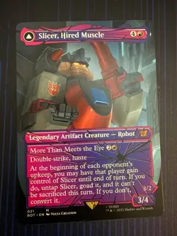 MTG Slicer, Hired Muscle Shattered Glass Universes Beyond: Transformers NM - Image 1