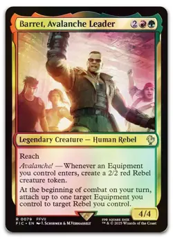 Barret, Avalanche Leader (Surge Foil) #79 (NM) Final Fantasy FIC Magic MTG - Image 1