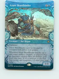 Azure Beastbinder (Showcase) - R302 - FOIL - MTG - Bloomburrow (BLB) - Image 1