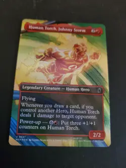 Human Torch, Johnny Storm (Borderless Foil) 321 NM Marvel Super Heroes MTG - Image 1