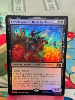 MTG Green Goblin, Back for More #0657 Foil Rare Marvel Super Heroes (MSH) - Image 1