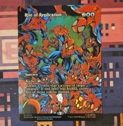 MTG Marvel Spider-Man Rite of Replication Alt Art Rare Foil Blue Sorcery M0014 - Image 1