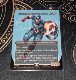 M.T.G. Marvel Super Heroes Captain America, Super-Soldier Borderless Regular NM - Image 1