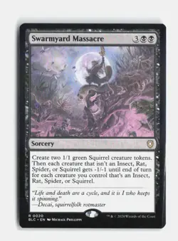 Swarmyard Massacre 20 Commander: Bloomburrow MTG NM - Image 1