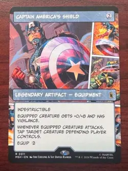 Captain America's Shield (Borderless) (0311) Marvel Super Heroes Regular NM R108 - Image 1