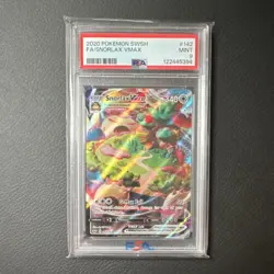 Swsh01 Sword & Shield Snorlax VMAX 142/202 Full Art Ultra Rare Holo PSA 9 2020 - Image 1