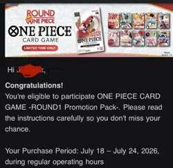 One Piece x Round 1 Promo Pack - One Piece TCG Promos CONFIRMED SHIPS 7/20 - Image 2