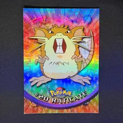 topps Pokemon TV Animation Series 1 Rainbow Holo Foil #20 Raticate - Image 1