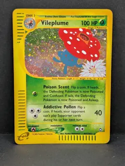 Vileplume H31/H32 Aquapolis Holo Ultra Rare Vintage Pokemon TCG MP - Image 1