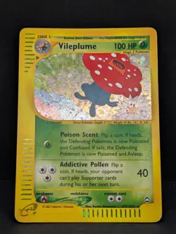 Vileplume H31/H32 Aquapolis Holo Ultra Rare Vintage Pokemon TCG MP - Image 3