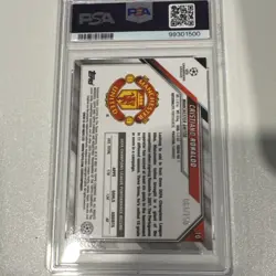 Cristiano Ronaldo 2021 Topps Chrome UCL BLue Wave Refractor 61/150 PSA GemMT 10 - Image 2