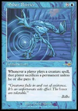 Aether Barrier - Medium Play MTG Nemesis - Image 1