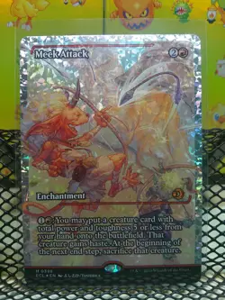 MTG Meek Attack (398) - Fracture Foil - Showcase, NM, English Lorwyn Eclipsed - Image 1