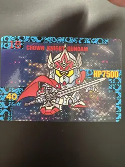 Gundam Crown Knight Trading Card Banpresto 1992 Rare HP7500 Cost - Image 1