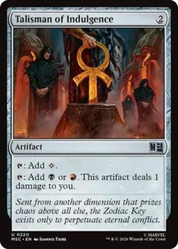 ~ Talisman of Indulgence ~ NM ~ Commander: Marvel Super Heroes ~ MTG ~ - Image 1