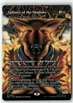 Splinter of the Shadows Ashcoat of the Shadow Swarm Borderless 6 MTG PZA M NM - Image 1
