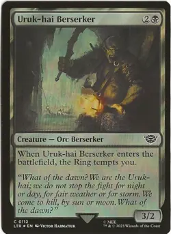 Uruk-hai Berserker 112 Common MTG Lord of the Rings Middle Earth NM/M - Image 1