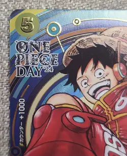One Piece TCG Monkey D. Luffy OP07-109 SR One Piece Day 24 Promo Japanese LP - Image 4