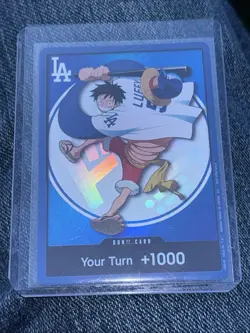 2026 ONE PIECE LA DODGERS MONKEY D LUFFY DON CARD PROMO SHIPS INTERNATIONALLY - Image 1