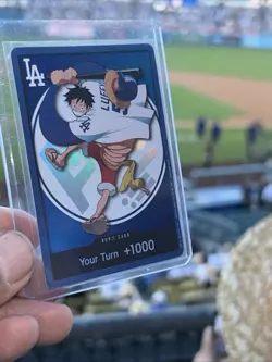 2026 ONE PIECE LA DODGERS MONKEY D LUFFY DON CARD PROMO SHIPS INTERNATIONALLY - Image 2