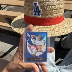 2026 Dodger One Piece Promo Card Game Monkey D. Luffy Don!! MINT with HAT - Image 1