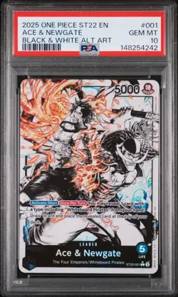 One Piece - ST22-Starter Deck - Ace & Newgate Leader #001 - Alt Art - PSA 10 - Image 1