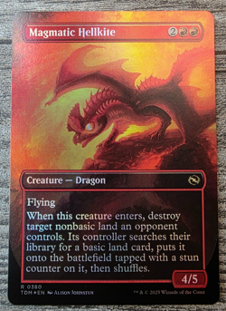 MTG - Magmatic Hellkite - Collector - Borderless, FOIL, TDM - RARE 0380 MINT - Image 1