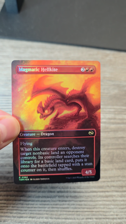 MTG - Magmatic Hellkite - Collector - Borderless, FOIL, TDM - RARE 0380 MINT - Image 2