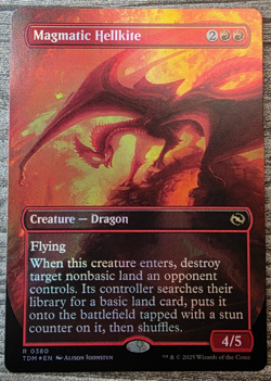 MTG - Magmatic Hellkite - Collector - Borderless, FOIL, TDM - RARE 0380 MINT - Image 3