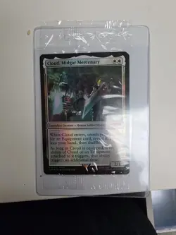Cloud, Midgar Mercenary Foil Sealed Promo w/ FFVII Steam Game Code Magic MTG - Image 1