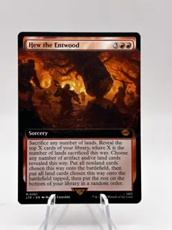 Hew the Entwood 0361 Extended Art Lord of the Rings LTR MTG NM - Image 1